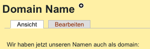 Bearbeiten Tab